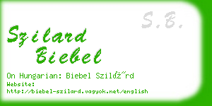 szilard biebel business card